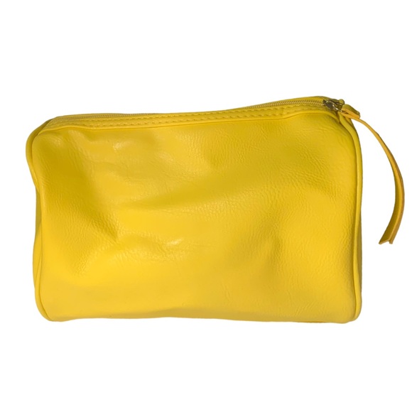 NEW Elizabeth Arden Sunshine Yellow Barrel Style Makeup Bag Large Cosmetic Case - Picture 7 of 11